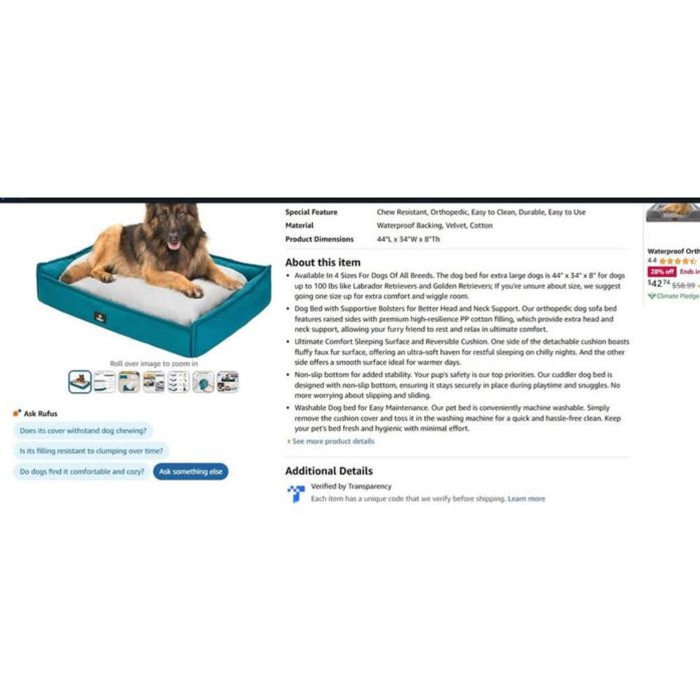 Rectangular Dog Bed